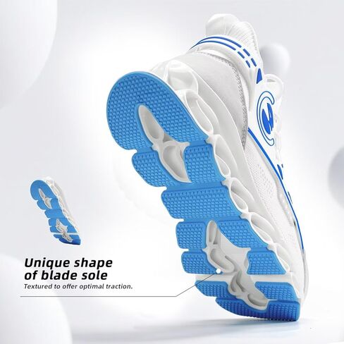 Men's Running Shoes Fashion Sneakers Breathable Blade Non Slip Walking Shoes Gym Sport Trainer Athletic in Kuwait