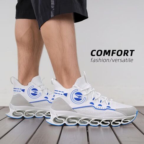 Men's Running Shoes Fashion Sneakers Breathable Blade Non Slip Walking Shoes Gym Sport Trainer Athletic in Kuwait