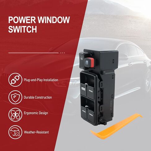 مفتاح نافذة الطاقة متوافق مع Honda Accord CM5 CM6 Sedan 2003-2007 ، OE: 35750-SDA-H12 ، 35750SDA306 ، 35750SDA307 ، 35750SDA11 ، 35750SDAA12 ، مفتاح التحكم في جانب السائق الأمامي ، in Saudi Arabia