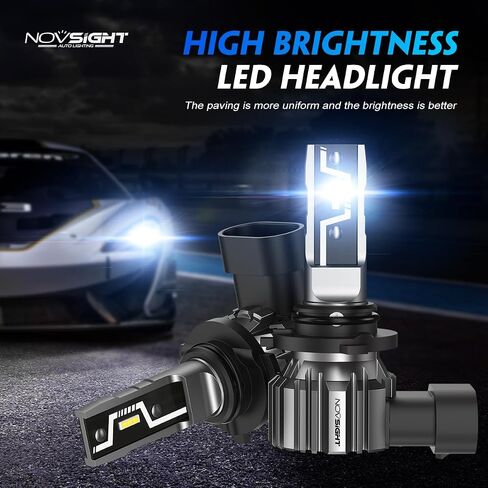 NOVSIGHT H4 LED LED Bulbs, 140W 30000 LM 6500K Cool White 9003/HB2 LED Fog Lights, IP68 Waterproof, Pack of 2 in Saudi Arabia