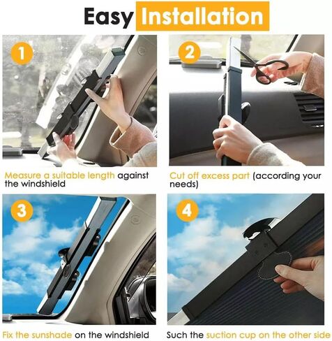 قابلة للسحب للسيارة الزجاج الأمامي الظل أشعة الشمس ، كتل 99 ٪ الأشعة فوق البنفسجية أشعة الشمس الظل للنافذة الأمامية ، وغطاء الحامي القابل للطي للحفاظ على غطاء سيارتك ، وغطاء الشمس للسيارات العالمية للسيارات in Saudi Arabia