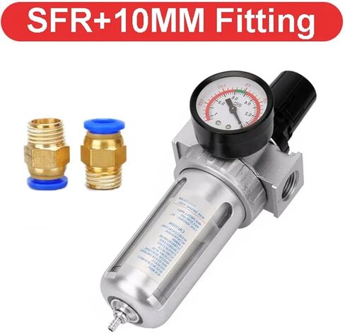 Air Filter Regulator Oil Water Separator Trap Regulator Valve For Compressor Pneumatic Parts SFC400 1/2 SFC300 3/8 SFC200 1/4(SFR w PMSM,400-1l2) in Kuwait