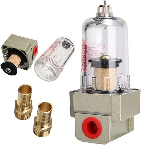 AF2000-02 1/4 Air Pump Compressor Filter Pneumatic Universal Oil Catch Tank Can Out Impurities Water Separator Compressed(AF w BT802) in Saudi Arabia