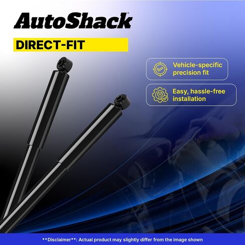 AutoShack Rear Shock Absorbers Pair of 2 Driver and Passenger Side Replacement for 2000 2001 2002 2003 2004 2005 2006 2007 2008 2009 2010 2011 Ford Focus 2.0L 2.3L FWD KS42406PR in Saudi Arabia