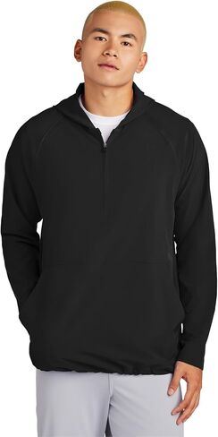 SPORT-TEK Repeat 1/2-Zip Long Sleeve Hooded Jacket JST488 in Saudi Arabia