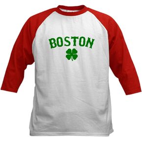 Cafepress Boston Irish Kids Baseball Jersey Kids Cotton Baseball Jersey ، 3/4 Raglan Sleeve Shirt in Saudi Arabia