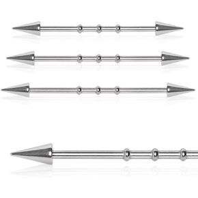 مجوهرات Wildklass 316L Surgical Steel Industrial Bamboo Barbell مع مسامير in Kuwait