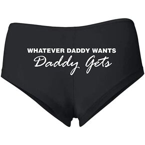 wild custom apparel Cum In Me Daddy Sexy Slutty Naughty Christmas Panties Women's Cotton Spandex Booty Shorts in Saudi Arabia
