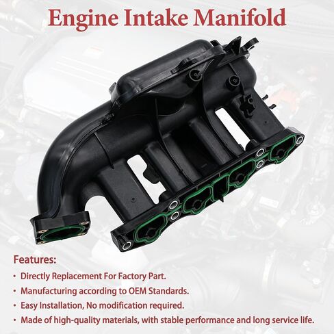 Engine Intake Manifold with Gasket Compatible with 2013-2020 Buick Encore, 2012-2016 Chevy Cruze, 2012-2020 Sonic, 2013-2020 Trax 1.4L Engine, Replaces# 25200449, 55577314, 55581014 in Saudi Arabia