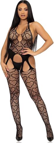 Leg Avenue Women's Love Hangover Heart Net Body Stockings for Women Sexy in Kuwait