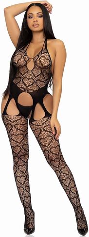 Leg Avenue Women's Love Hangover Heart Net Body Stockings for Women Sexy in Kuwait