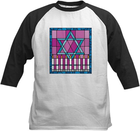 Cafepress Star of David Kids Baseball Jersey Kids Cotton Baseball Jersey ، 3/4 Raglan Sleeve Shirt in Saudi Arabia