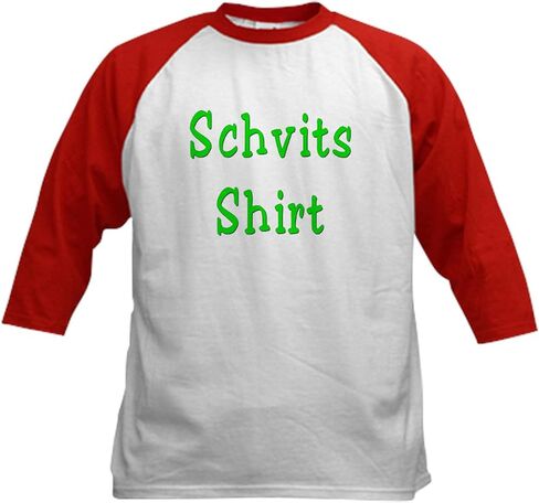 CafePress Yiddish Schvits Shirt Kids Baseball Jersey Kids Cotton Baseball Jersey, 3/4 Raglan Sleeve Shirt in Saudi Arabia