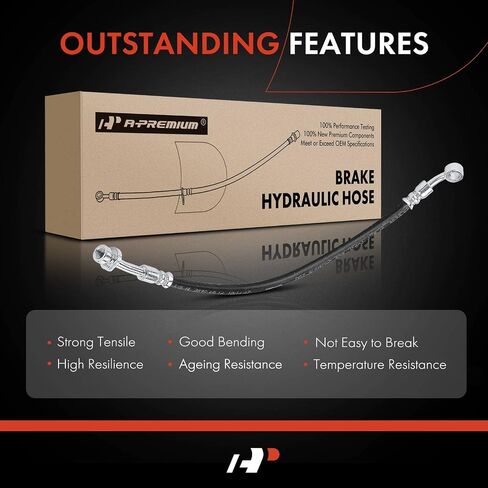 A-Premium الأمامي السائق وفرامل الركاب خرطوم هيدروليكي متوافق مع نماذج Hyundai و KIA-Santa Fe 2010-2012 ، Sorento 2011-2013-استبدل# 587312b010 (حزمة 2) in Saudi Arabia