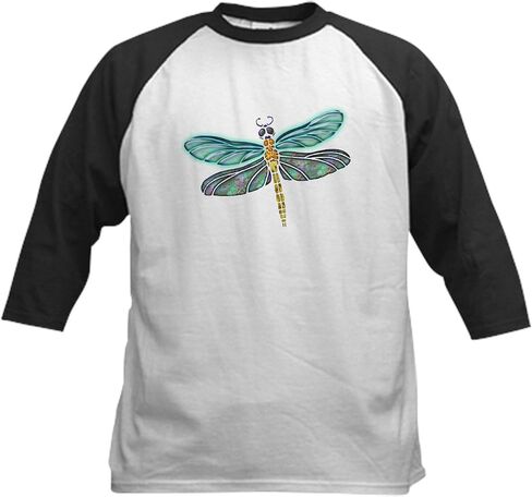 Cafepress متوهجة الزجاج الملون وقميص اليعسوب من أذن البحر اليعسوب. in Saudi Arabia