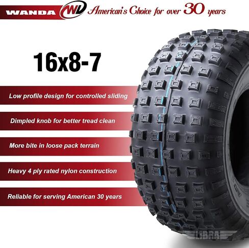 إطارات Wanda Sport ATV GO CART TIRES 16X8-7 16X8X7 4PR (مجموعة من 4) in Saudi Arabia