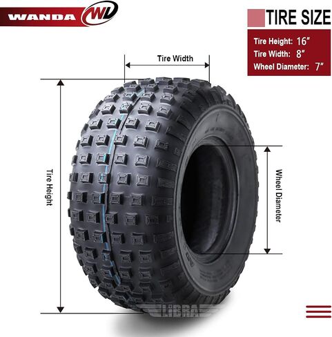 إطارات Wanda Sport ATV GO CART TIRES 16X8-7 16X8X7 4PR (مجموعة من 4) in Saudi Arabia