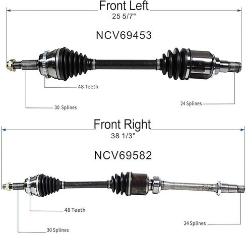 CV Axle Set Front FWD Fit for Toyota Camry 2007-2017 CV Axle 3.5L V6, for Toyota Avalon 2008-2018 Axle, for Lexus ES350 2007-2017 CV Axles Joints Shaft Assembly Front Left Right Side 3.5L V6 in Saudi Arabia