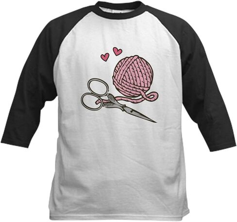 Cafepress أنا أحب الغزل البيسبول جيرسي الأطفال القطن القطن القطن ، 3/4 قميص الأكمام راجلان in Saudi Arabia