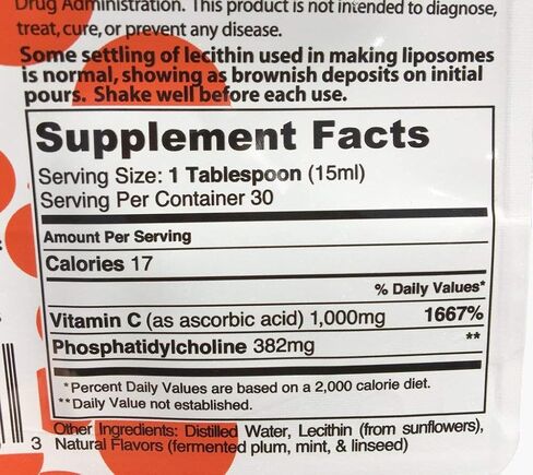فيتامين C 1000mg السائل (2 حزمة 60 جرعة) - مناعة الصيغة الطبيعية + دعم الطاقة - نباتي ، خالية من الصين (15oz / 443ml EA.) in Saudi Arabia