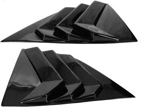 Ikon Motorsports ، Side Window Courder متوافق مع 2008-2023 Dodge Challenger ، Gloss Black Sun Shade Cover Pair Scoop ، 2009 2010 2011 2013 2014 2015 2015 2017 2018 2019 2020 in Saudi Arabia