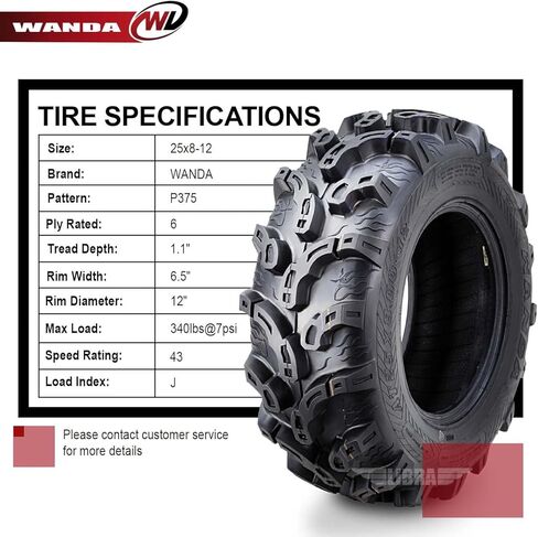 WANDA One ATV/UTV Tire 27x12-12 27x12x12 6PR 10220 Super Mud Snow in Saudi Arabia