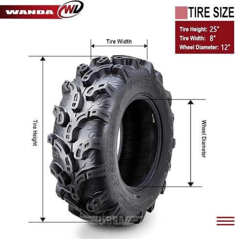 WANDA One ATV/UTV Tire 27x12-12 27x12x12 6PR 10220 Super Mud Snow in Saudi Arabia