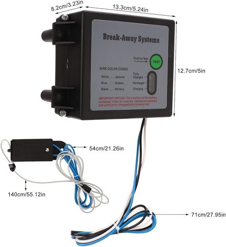مجموعة مقطورة فرامل أكياس ، نظام تفتيت اختبار PP LED ، مجموعة فرامل مقطورة كهربائية ، نظام Universal Break Away لسيارات السيارة ، صندوق بطارية فرامل المقطورة in Kuwait