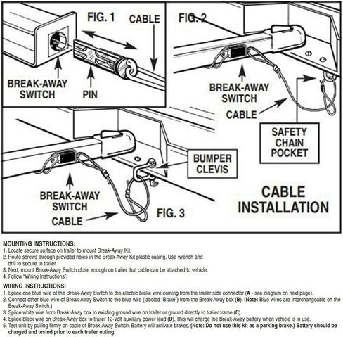 مجموعة مقطورة فرامل أكياس ، نظام تفتيت اختبار PP LED ، مجموعة فرامل مقطورة كهربائية ، نظام Universal Break Away لسيارات السيارة ، صندوق بطارية فرامل المقطورة in Kuwait