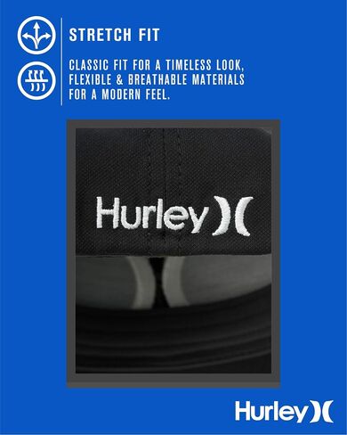 Hurley Men's H20 Dri One & Only Flexfit Baseball Cap, Size Large-X-Large, White/Black 2 in Saudi Arabia