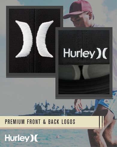 Hurley Men's H20 Dri One & Only Flexfit Baseball Cap, Size Large-X-Large, White/Black 2 in Saudi Arabia