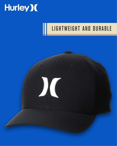 Hurley Men's H20 Dri One & Only Flexfit Baseball Cap, Size Large-X-Large, White/Black 2 in Saudi Arabia