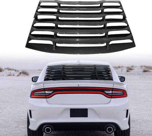 النافذة الخلفية كفلت ، متوافقة مع 2011-2023 Dodge Charger ، ABS بلاستيك غير لامع أسود Ikon على غرار النافذة الخلفية in Kuwait