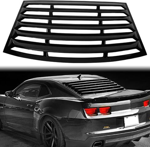 النافذة الخلفية كفلت ، متوافقة مع 2010-2015 Chevy Camaro ، ABS البلاستيك البلاستيك الأسود الخلفي النافذة الزجاج الأمامي غطاء الشمس تنفيس in Kuwait