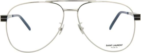 Saint Laurent Aviator Pansical Frames Silver Black Black Eyewear الفاخرة المصنوعة في مصمم إطار المعادن إيطاليا للرفاهية اليومية in Kuwait