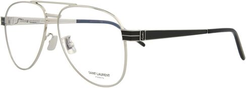 Saint Laurent Aviator Pansical Frames Silver Black Black Eyewear الفاخرة المصنوعة في مصمم إطار المعادن إيطاليا للرفاهية اليومية in Kuwait