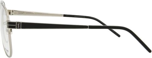 Saint Laurent Aviator Pansical Frames Silver Black Black Eyewear الفاخرة المصنوعة في مصمم إطار المعادن إيطاليا للرفاهية اليومية in Kuwait