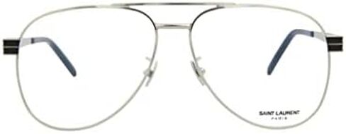 Saint Laurent Aviator Pansical Frames Silver Black Black Eyewear الفاخرة المصنوعة في مصمم إطار المعادن إيطاليا للرفاهية اليومية in Kuwait