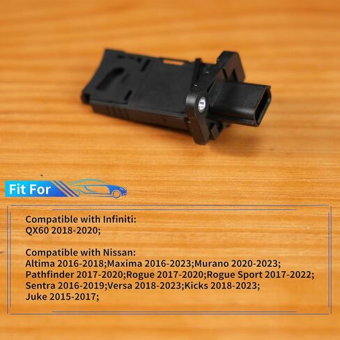 مستشعر تدفق الهواء الكتلي RLDYM مستشعر MAF 22680-BV80B متوافق مع Infiniti QX60 2018-2020 Nissan Altima Maxima Murano Kicks Pathfinder Rogue Sport Sentra Versa 2018-2023 ، استبدل# AFH60M48 MAF0133 in Saudi Arabia