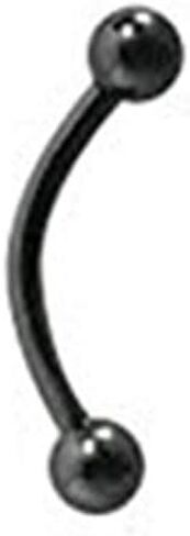 16G 316L Surgical Steel PVD Neon Anodized 16G Externally Threaded 3mm Ball Curved Barbell Eyebrow Ring Daith Rook Earring Piercing Jewelry 5/16" 8mm in Saudi Arabia