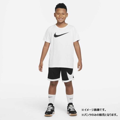 Nike Boy's Dri-FIT HBR Basketball Shorts (Little Kids/Big Kids) Black/White/White/White MD (10-12 Big Kid) in Saudi Arabia