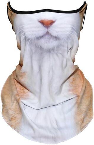 Cute Sun Mask For Cat Riding Ear Windproof Sand Ice Silk Mask Lmitation Hiking Face Towel For Men Women Neck Gator Masks in Kuwait