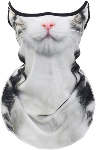 Cute Sun Mask For Cat Riding Ear Windproof Sand Ice Silk Mask Lmitation Hiking Face Towel For Men Women Neck Gator Masks in Kuwait
