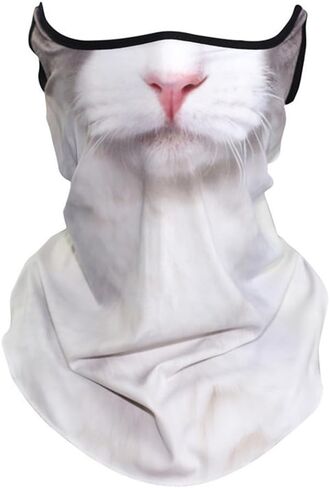 Cute Sun Mask For Cat Riding Ear Windproof Sand Ice Silk Mask Lmitation Hiking Face Towel For Men Women Neck Gator Masks in Kuwait