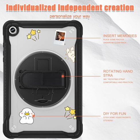 غطاء واقٍ لجهاز Galaxy Tab A9+ Tablet 11"، جراب Samsung Tab A9 Plus متين مقاوم للصدمات مع حزام يد/مسند لهاتف SM-X210/X215/X216-CronflowerBlue in Kuwait