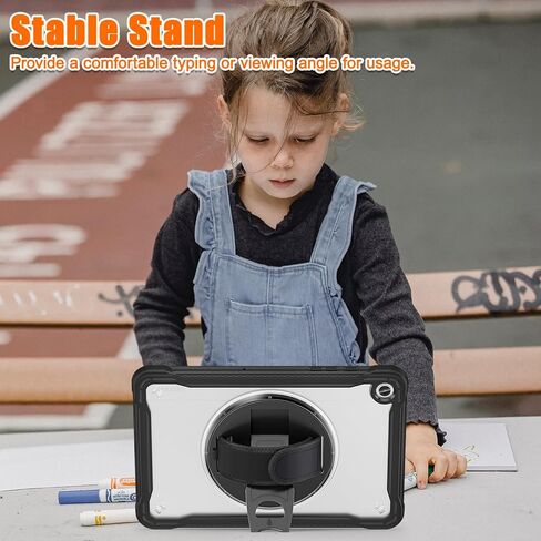 غطاء واقٍ لجهاز Galaxy Tab A9+ Tablet 11"، جراب Samsung Tab A9 Plus متين مقاوم للصدمات مع حزام يد/مسند لهاتف SM-X210/X215/X216-CronflowerBlue in Kuwait