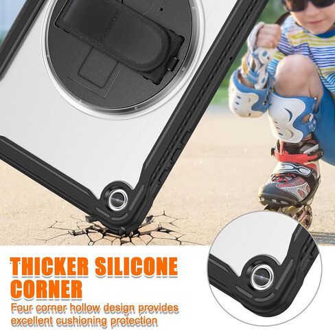 غطاء واقٍ لجهاز Galaxy Tab A9+ Tablet 11"، جراب Samsung Tab A9 Plus متين مقاوم للصدمات مع حزام يد/مسند لهاتف SM-X210/X215/X216-CronflowerBlue in Kuwait