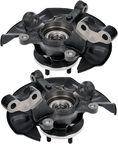 Autoshack Front Steering Knuckle for 2003-2008 Toyota Corolla 1.8L FWD | سائق وركاب جانب | 5-lug | عجلات محامل المحور استبدال KN798390PR in Saudi Arabia