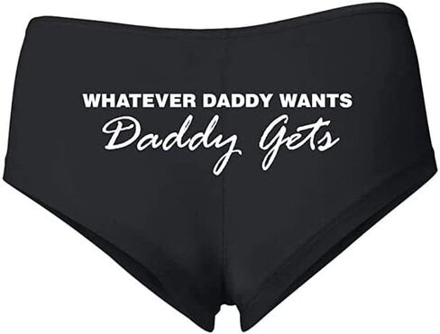 wild custom apparel Cum In Me Daddy Sexy Slutty Naughty Christmas Panties Women's Cotton Spandex Booty Shorts in Saudi Arabia