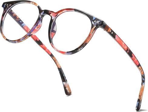Small Round Blue Light Blocking Glasses Retro Plastic Computer Glasses for Women Men Anti Eyestrain in Saudi Arabia